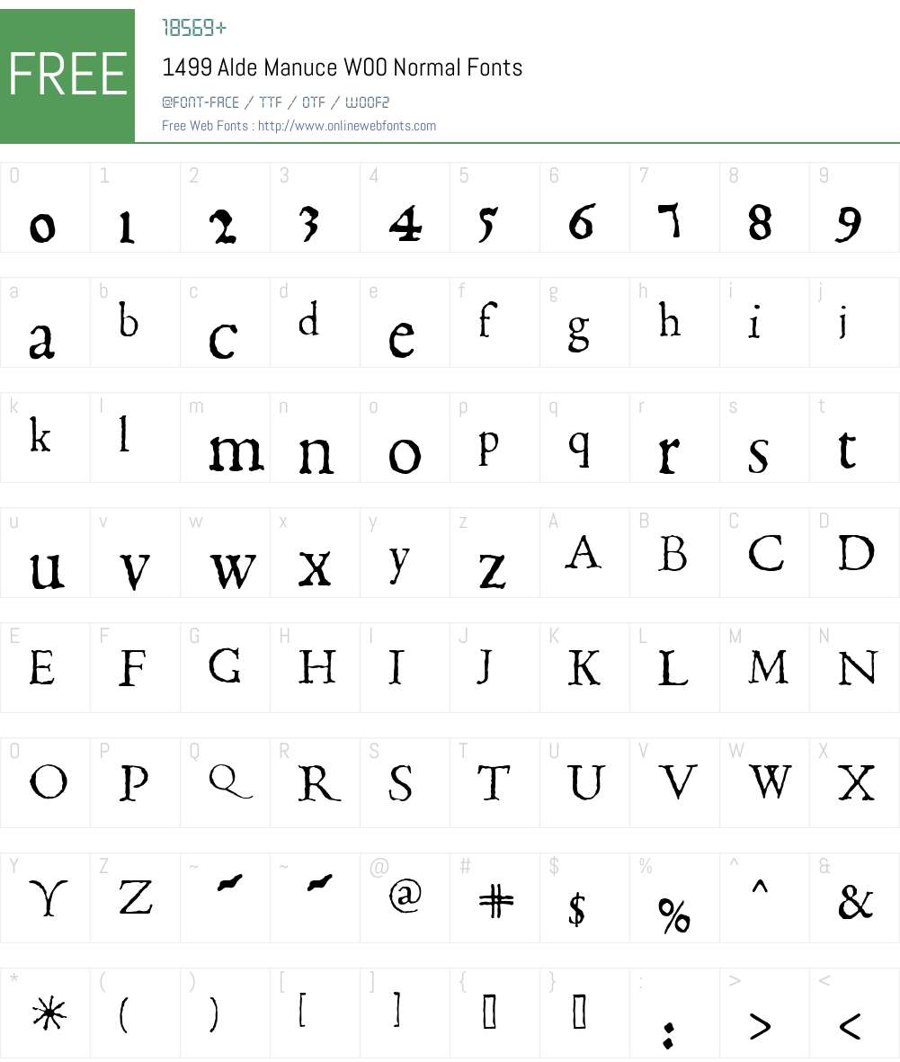 1499AldeManuceW00-Normal Font Screenshots