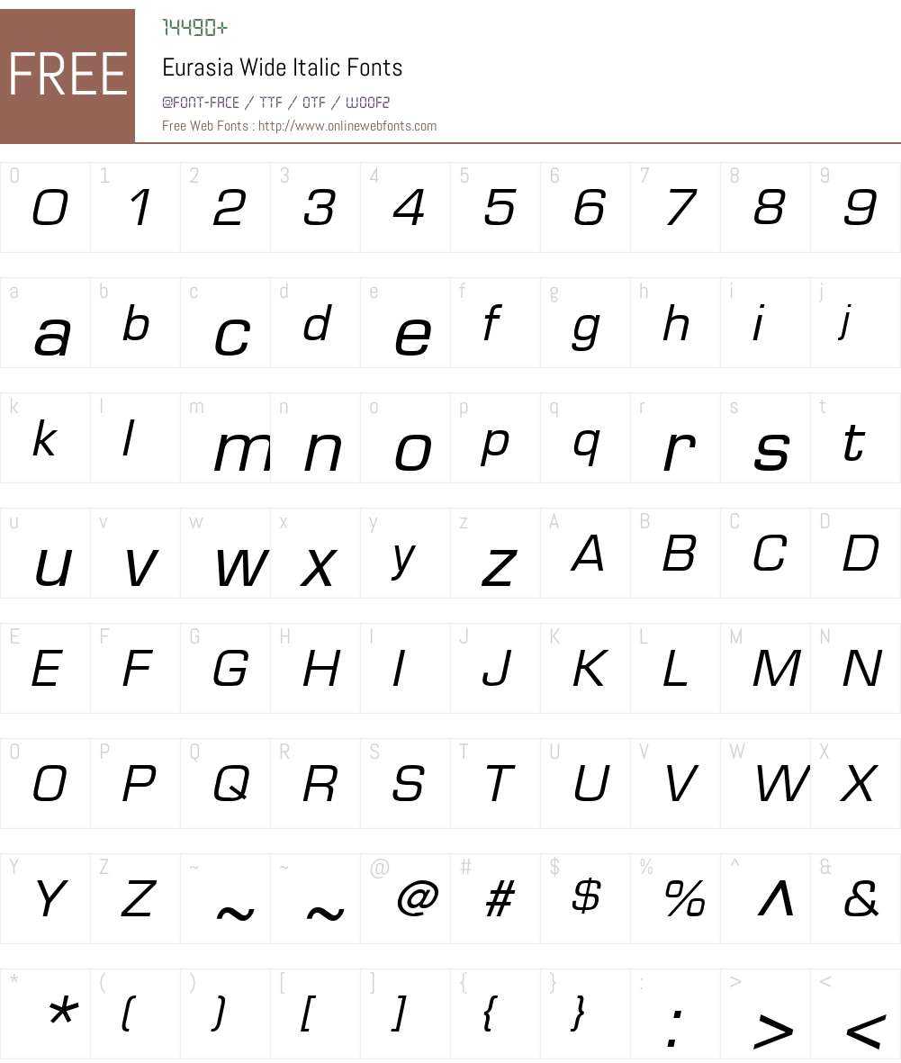 Eurasia Wide Font Screenshots