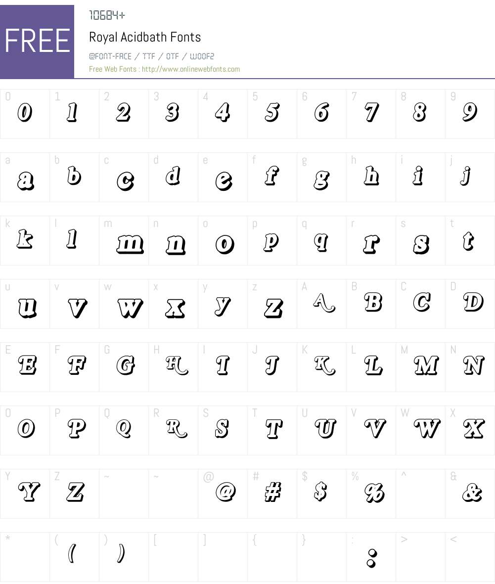 Royal Acidbath Font Screenshots
