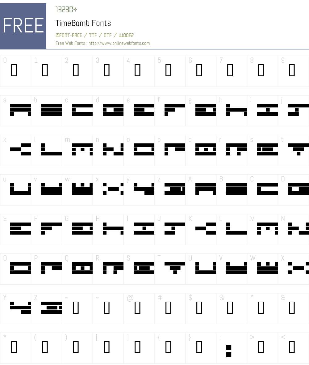 TimeBomb Font Screenshots
