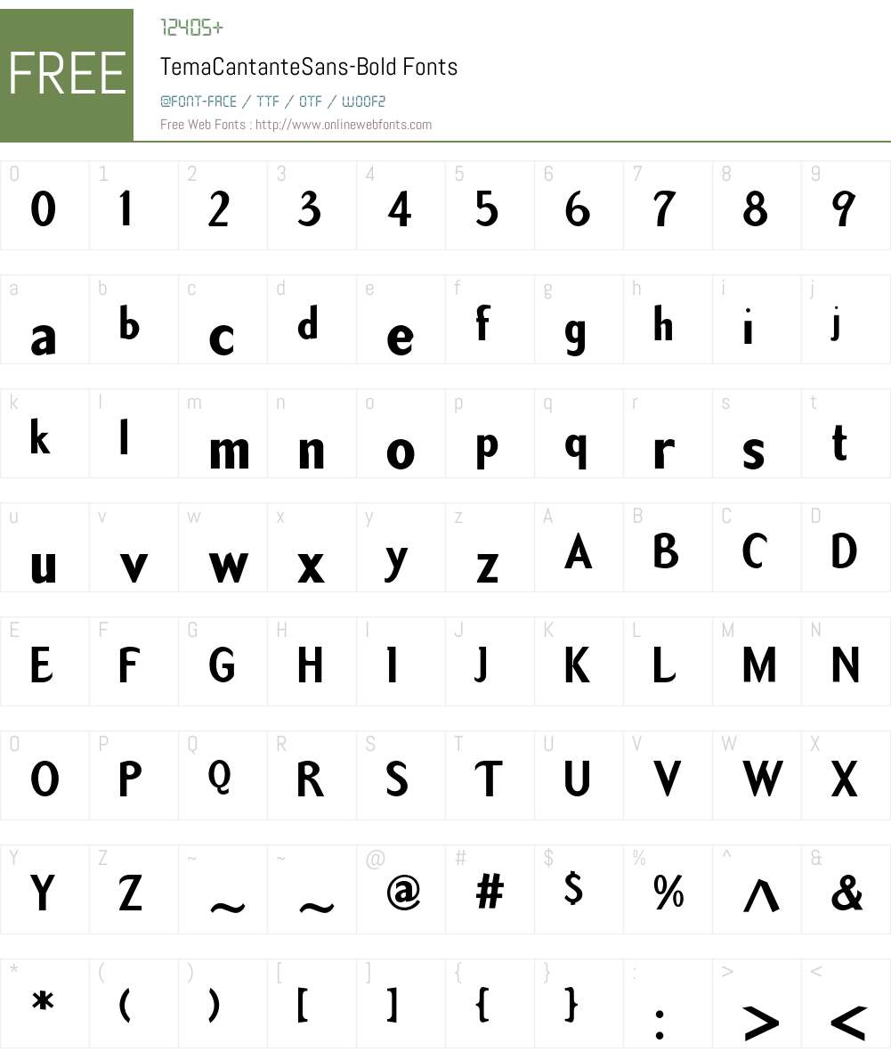 TemaCantanteSans Font Screenshots