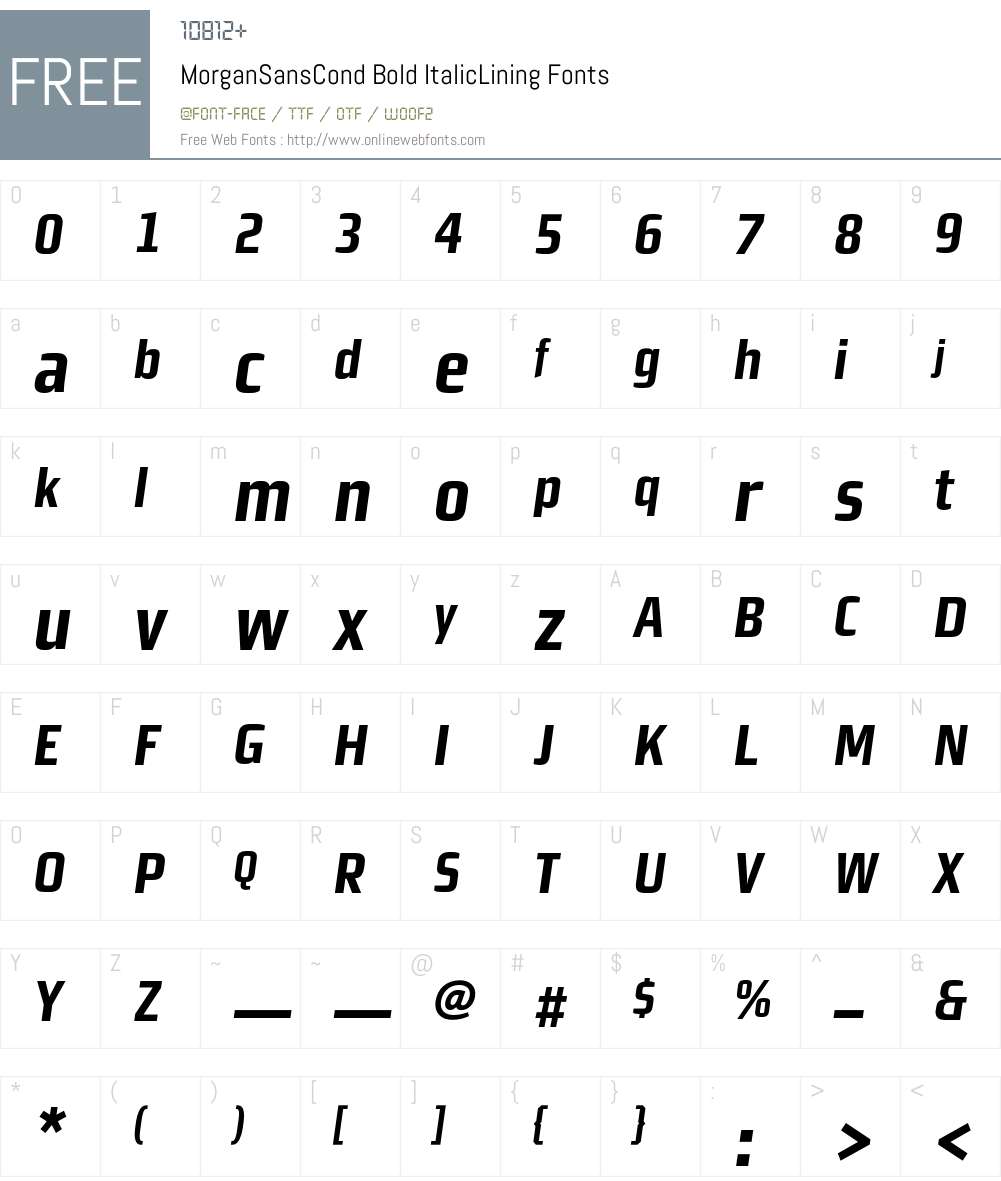 MorganSansCond Font Screenshots