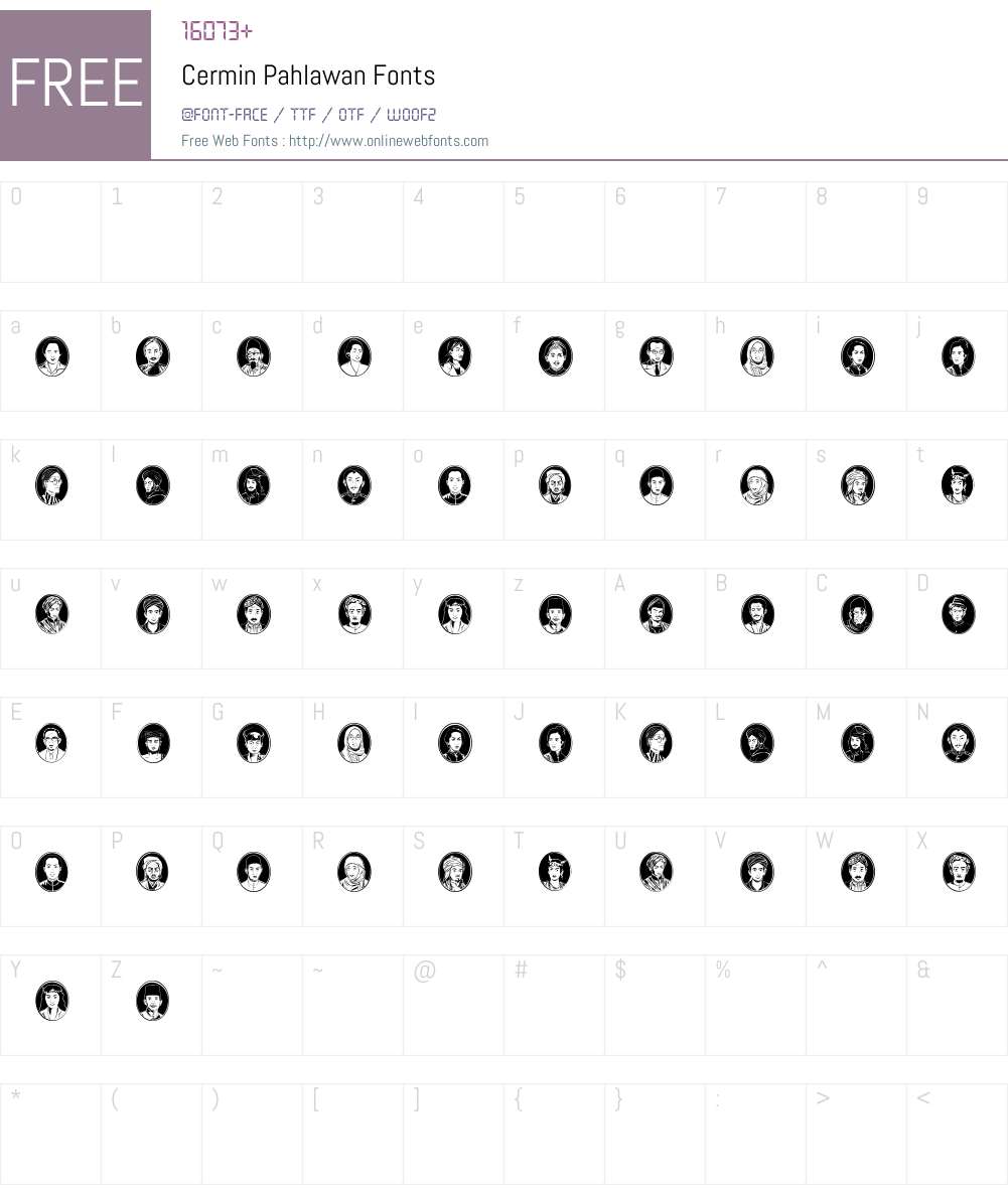 Cermin Pahlawan Font Screenshots