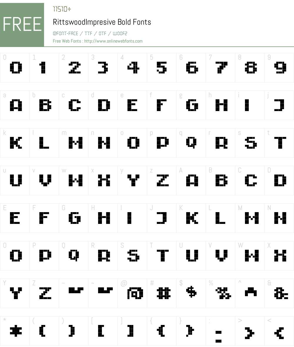 RittswoodImpresiveBl_6 Font Screenshots
