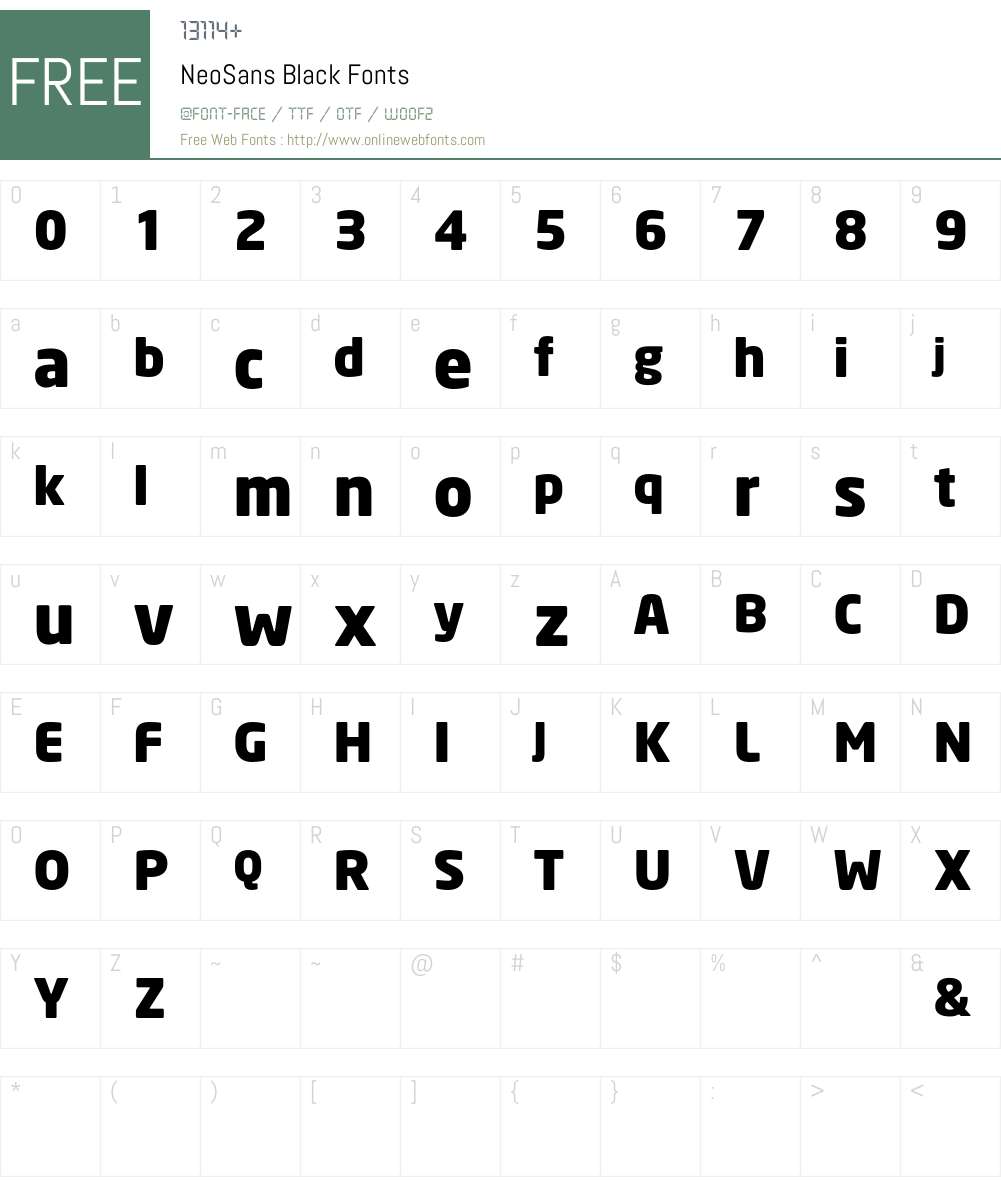 NeoSans Font Screenshots