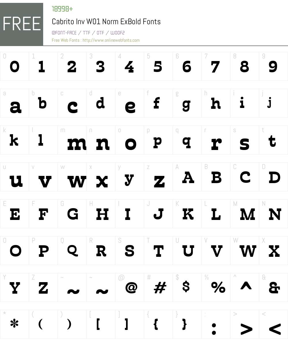 CabritoInvW01-NormExBold Font Screenshots