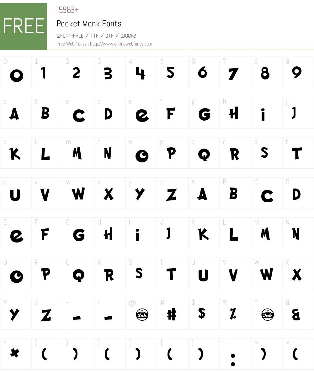 Pocket Monk Font Screenshots