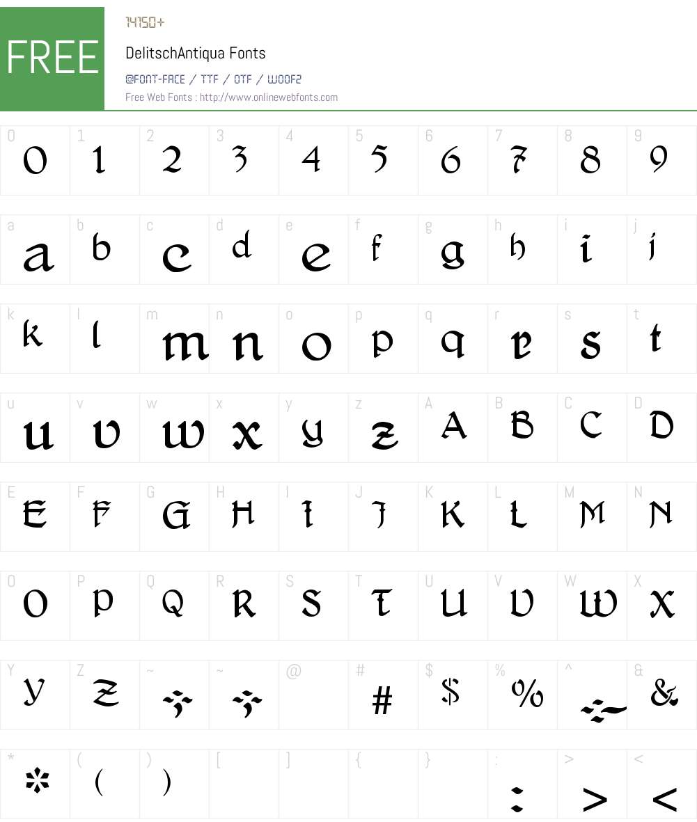 DelitschAntiqua Font Screenshots