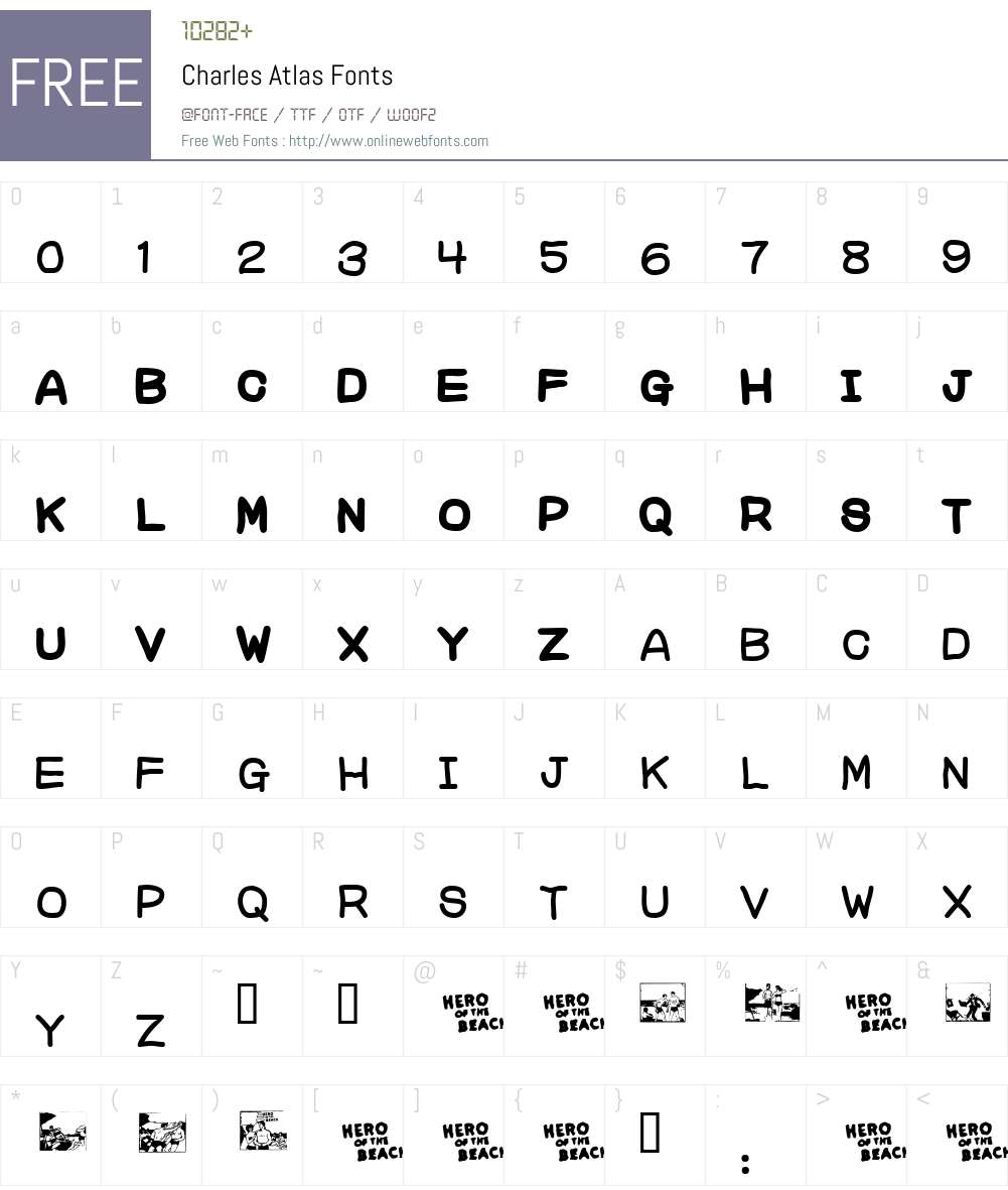 Charles Atlas Font Screenshots
