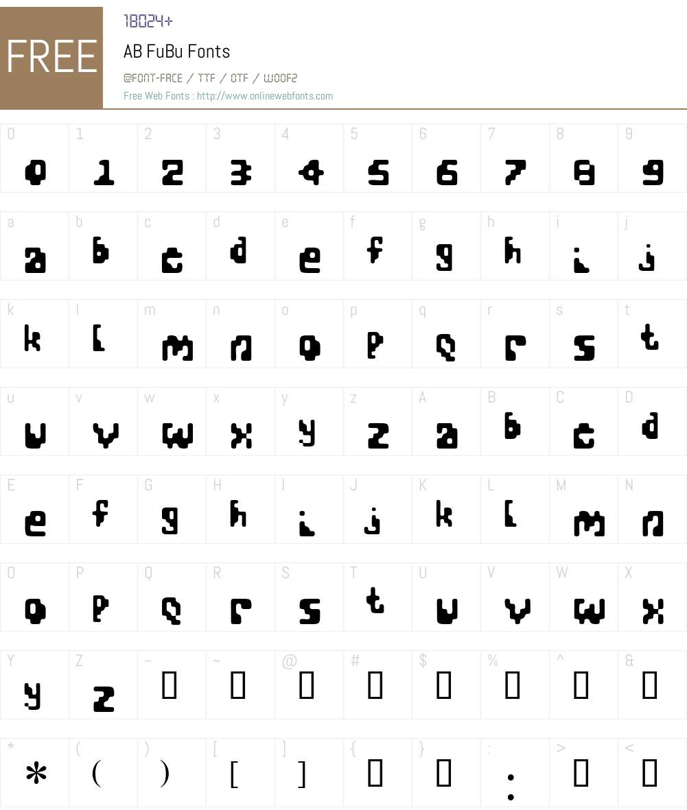 AB FuBu Font Screenshots