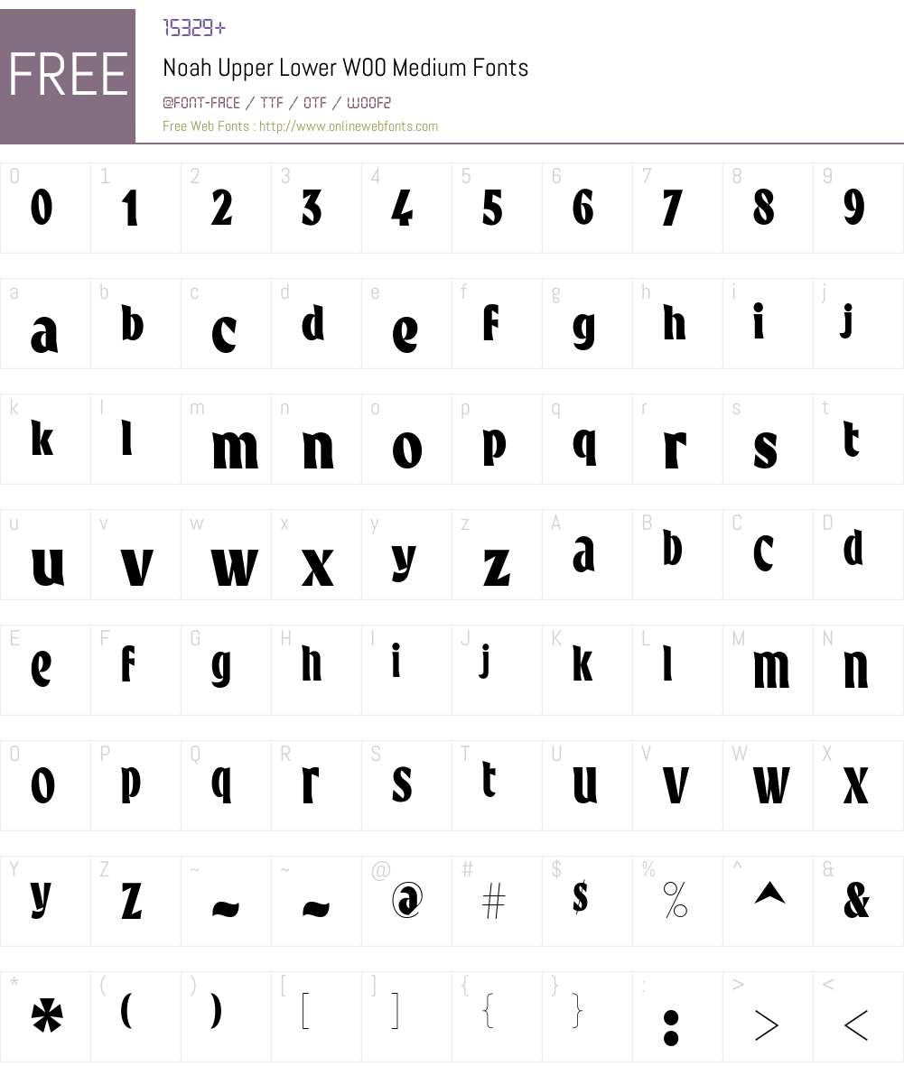 Noah (Alias) Font Screenshots