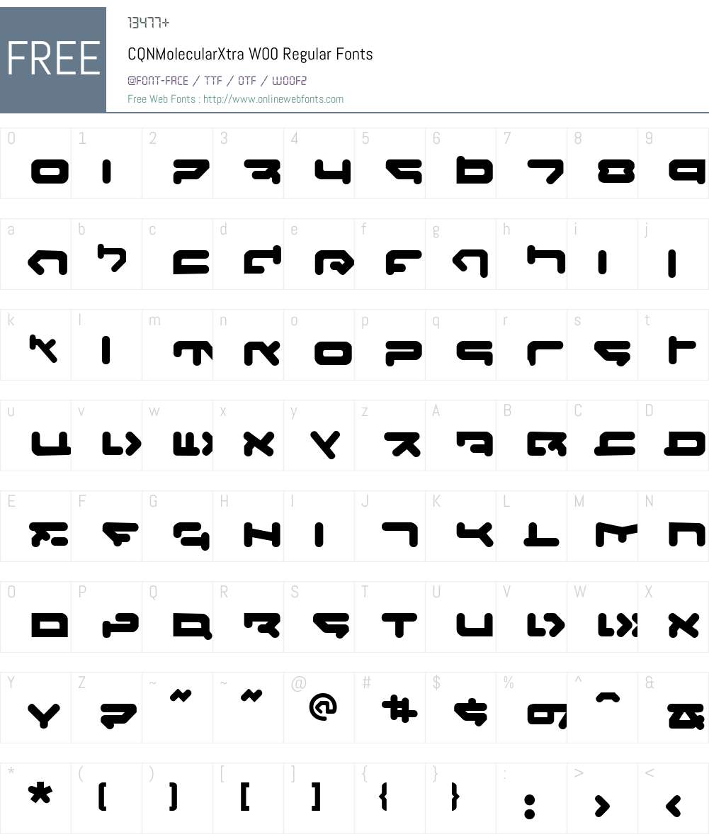 CQN-Molecular Font Screenshots
