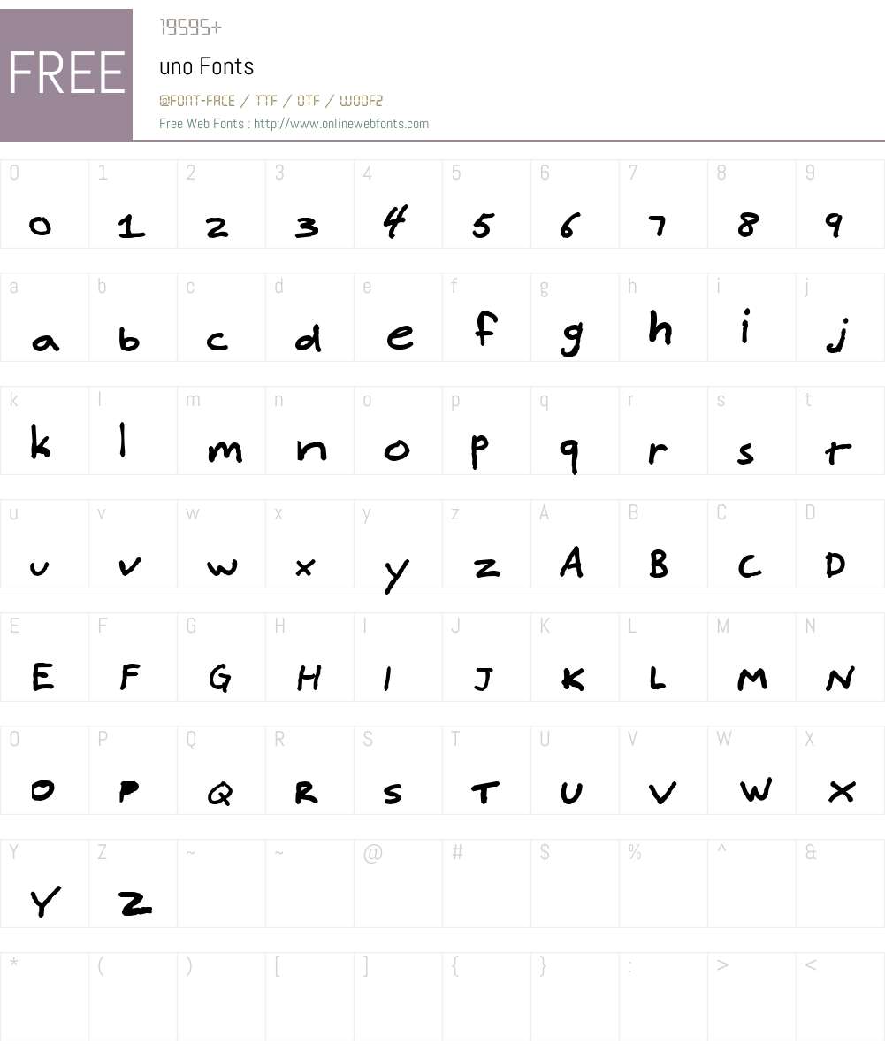 uno Font Screenshots