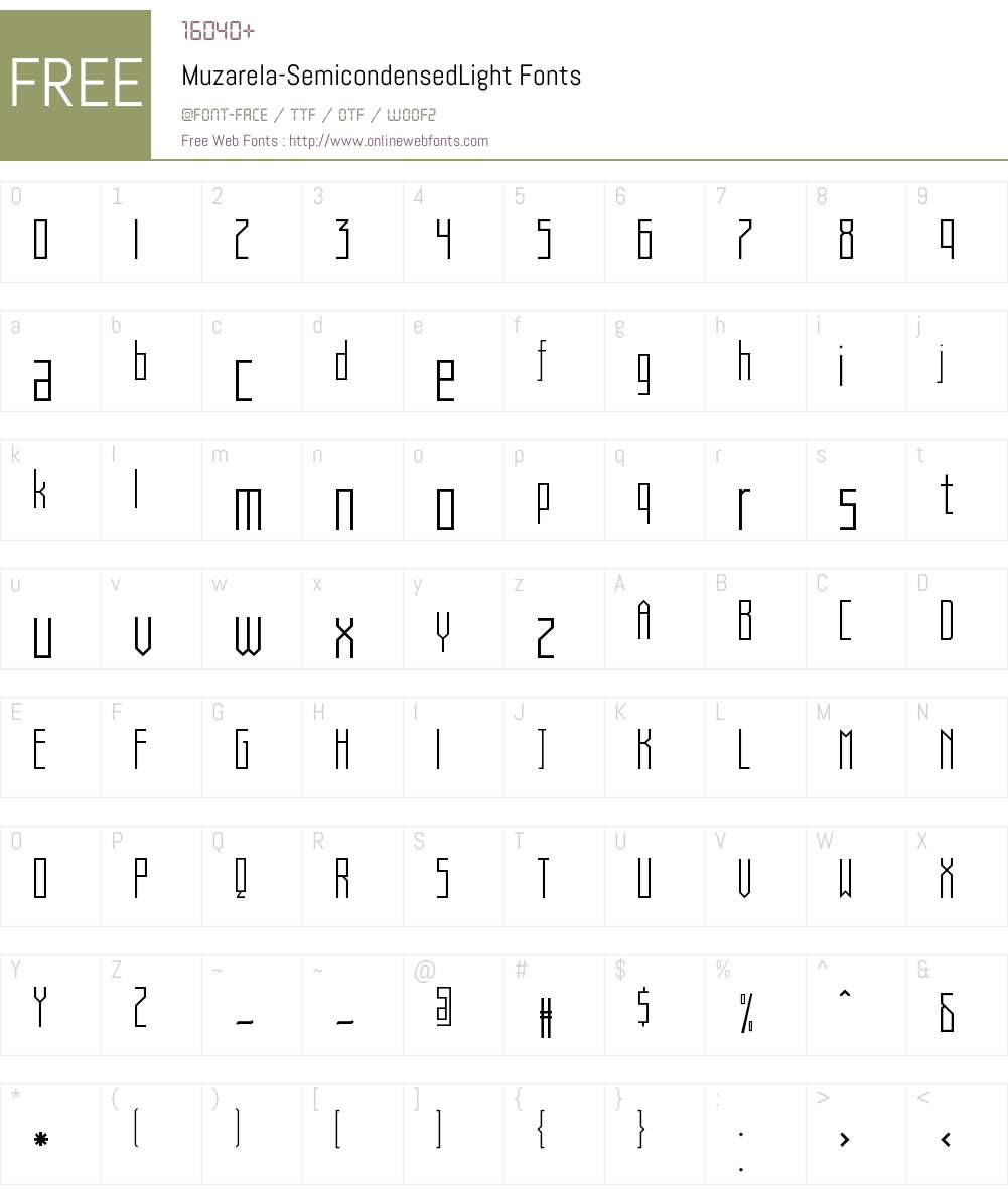Muzarela 23 Font Screenshots