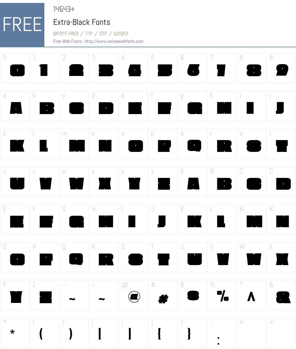 Extra Font Screenshots