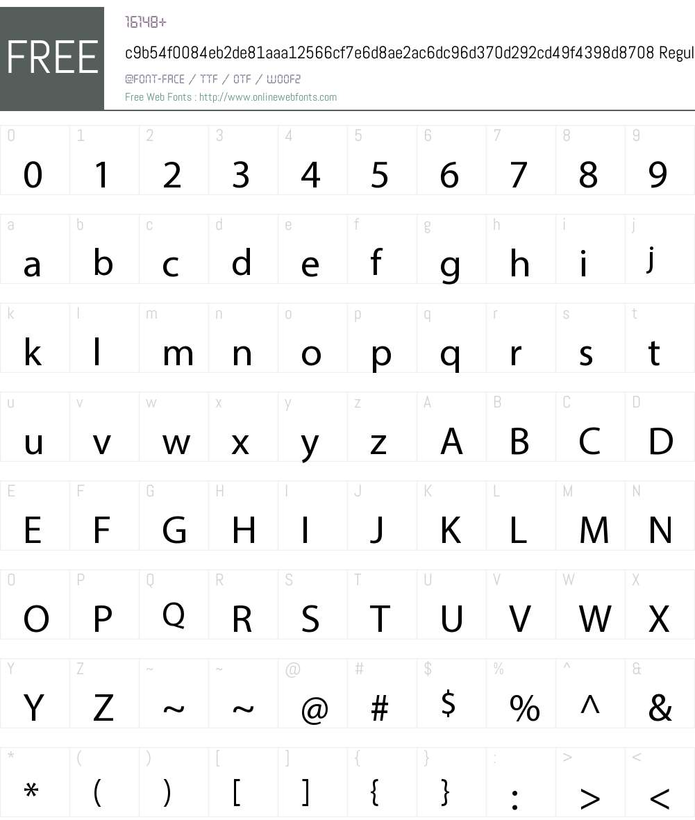 c9b54f0084eb2de81aaa12566cf7e6d8ae2ac6dc96d370d292cd49f4398d8708 Font Screenshots