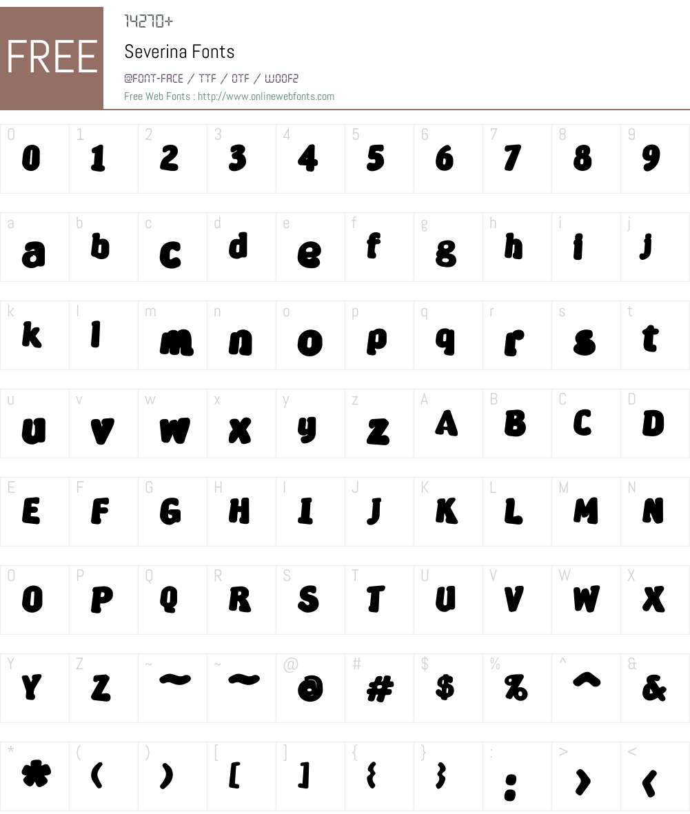 Severina Font Screenshots