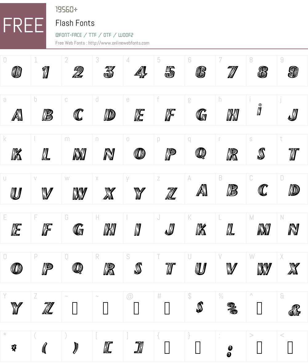 Flash Font Screenshots