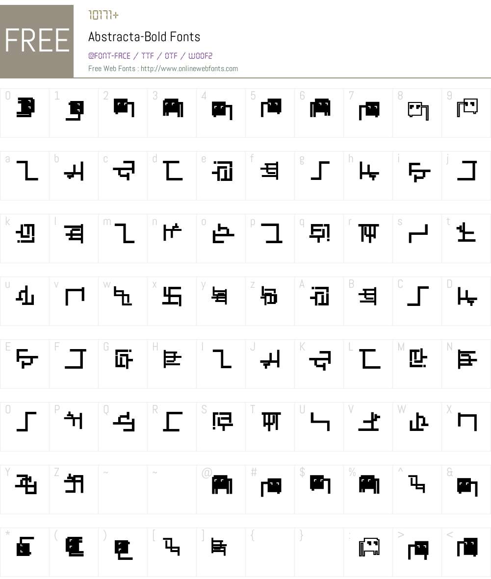Abstracta Font Screenshots