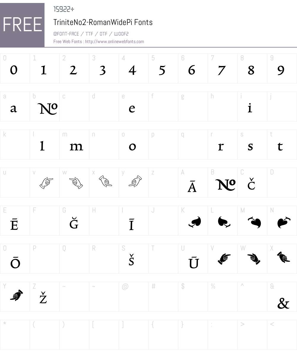 TriniteNo2 Font Screenshots