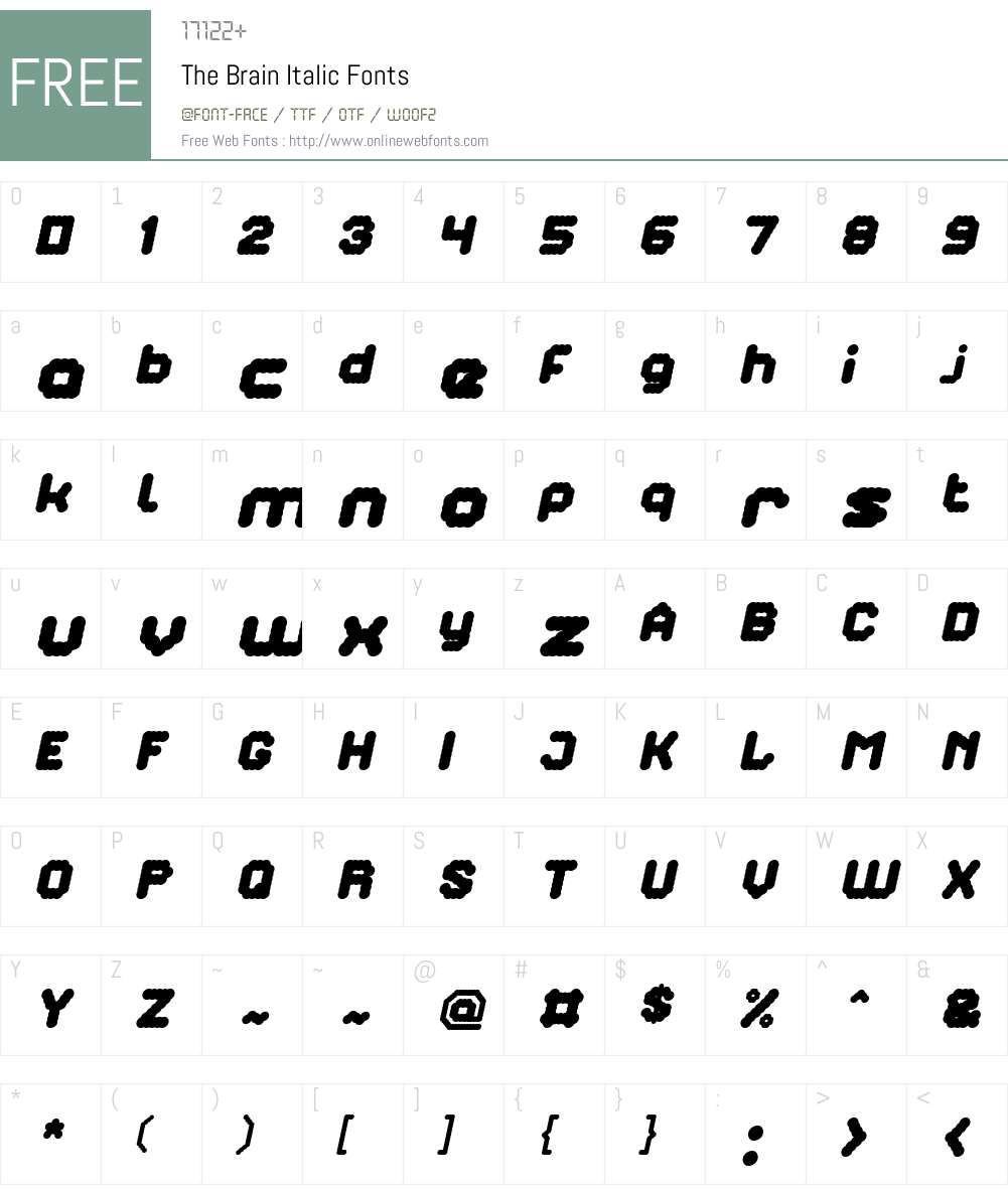 The Brain Font Screenshots
