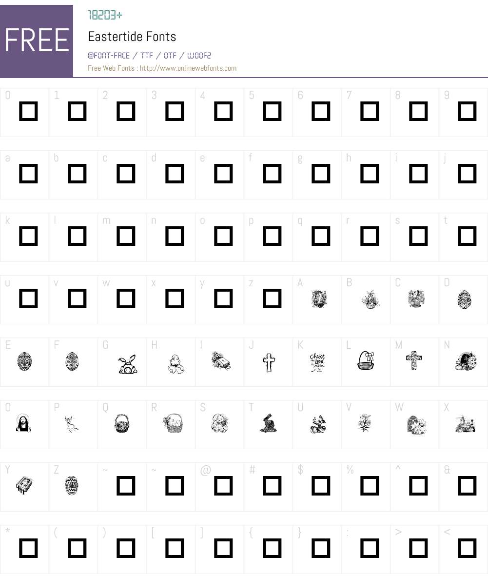 Eastertide Font Screenshots
