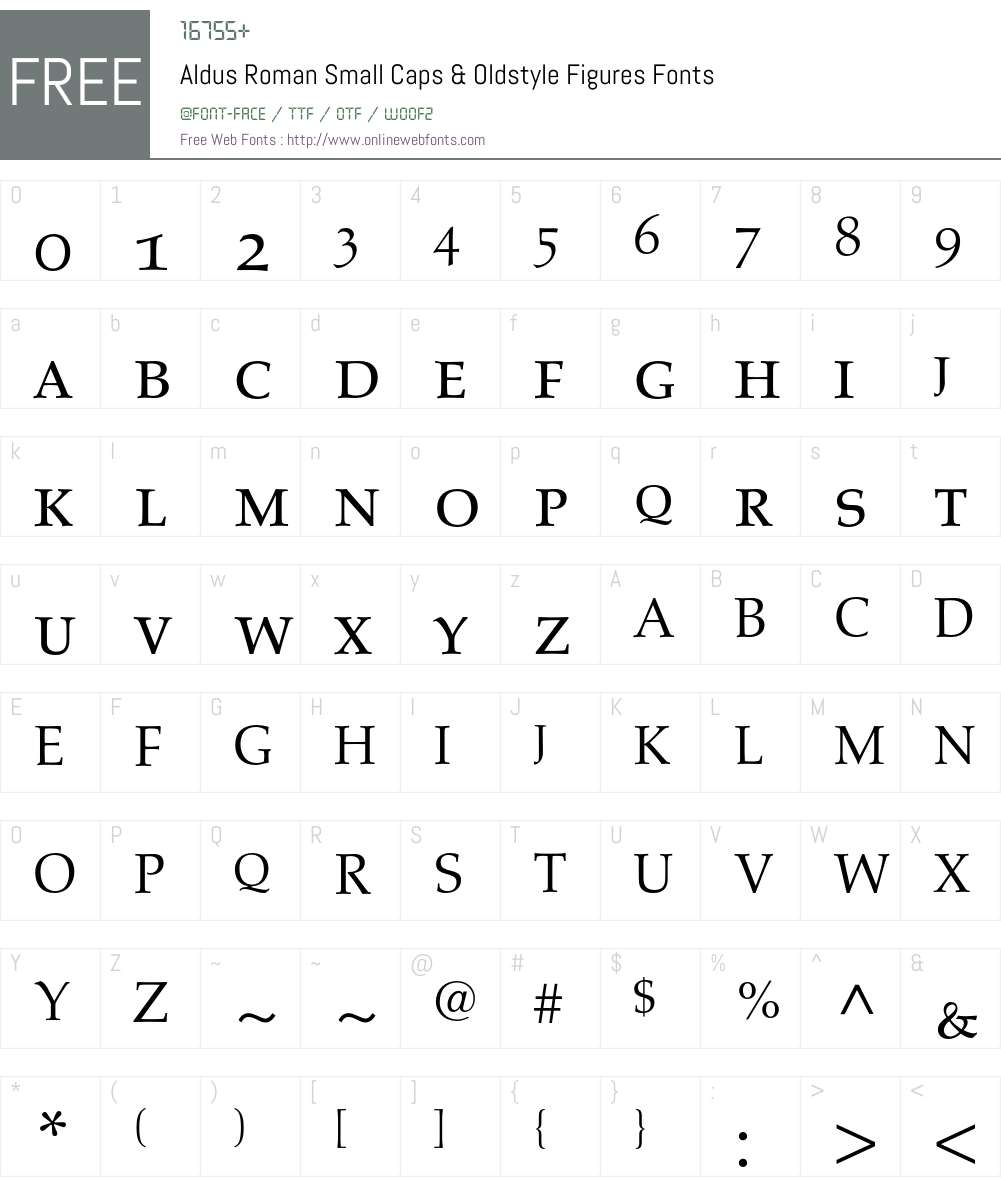 Aldus Font Screenshots