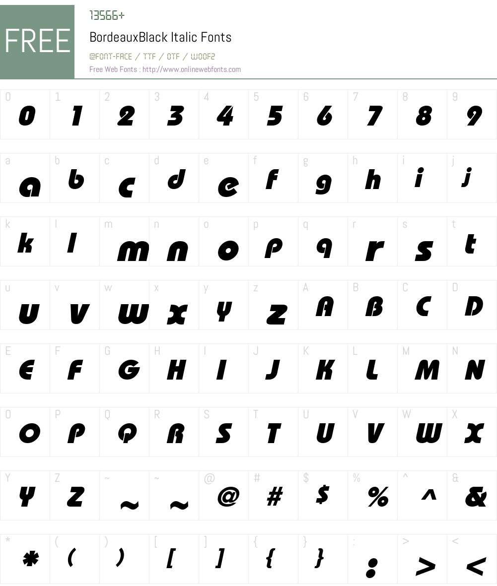 BordeauxBlack Font Screenshots