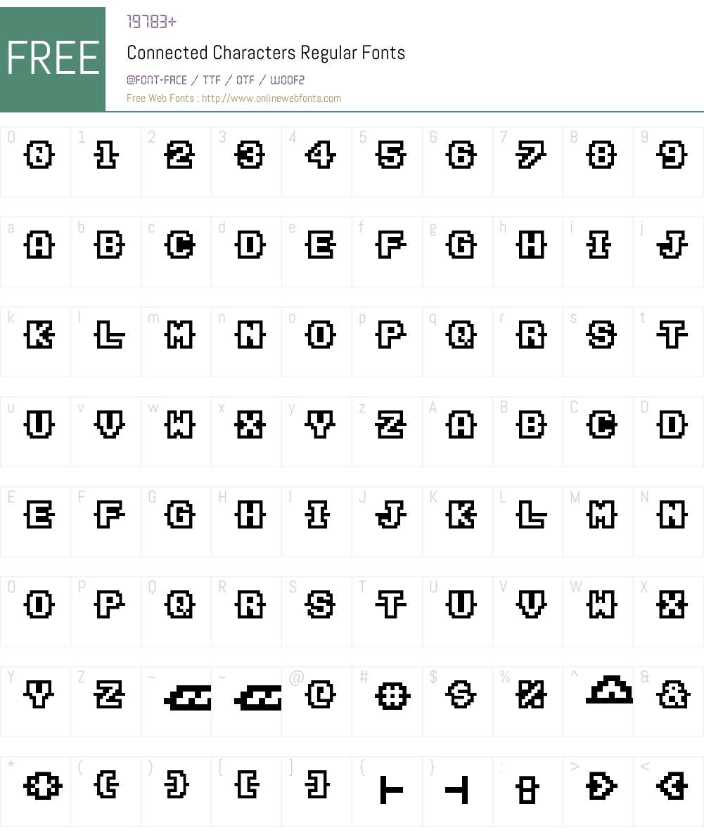 Connected Characters Regular 1.0 Fonts Free Download - OnlineWebFonts.COM