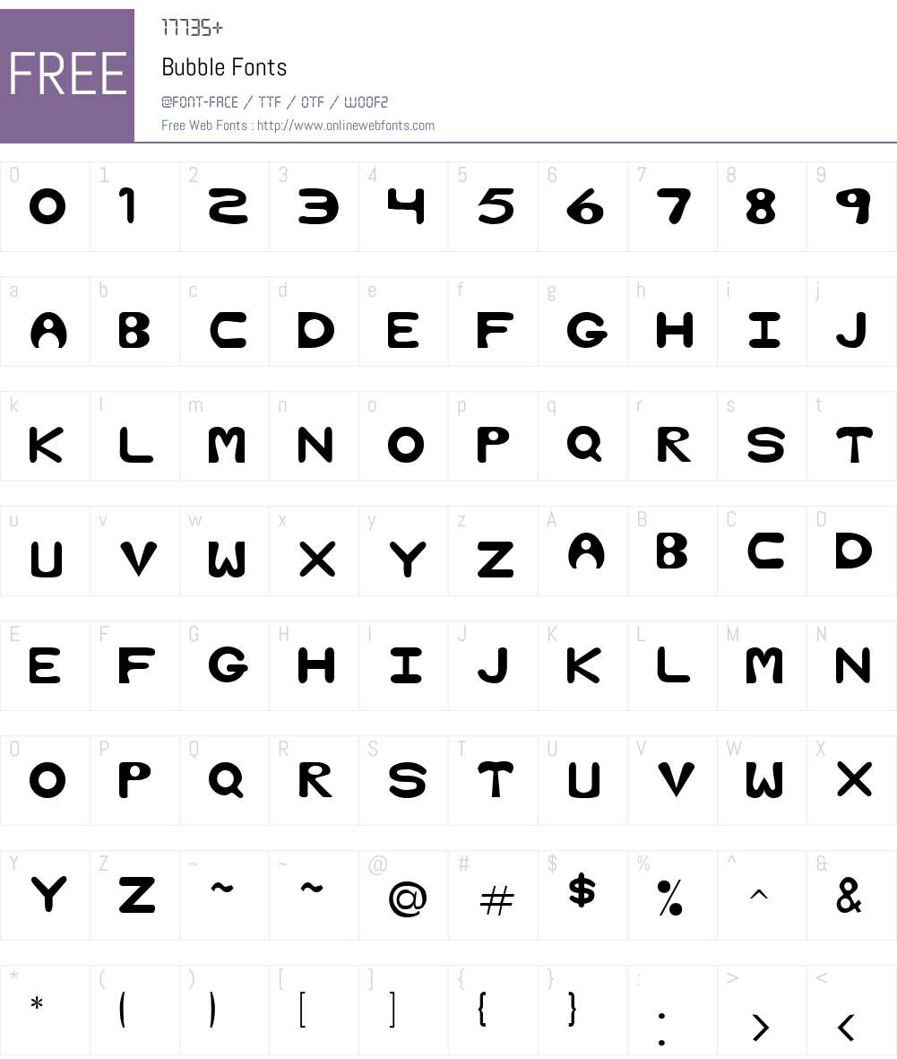 Bubble Font Screenshots