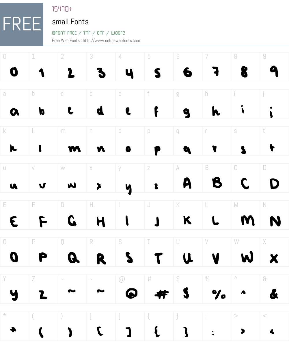 small Font Screenshots