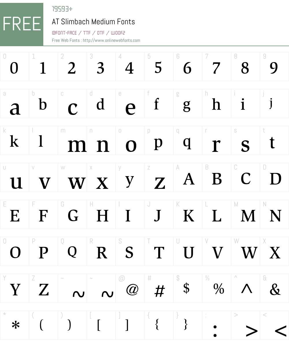 ATSlimbach Font Screenshots