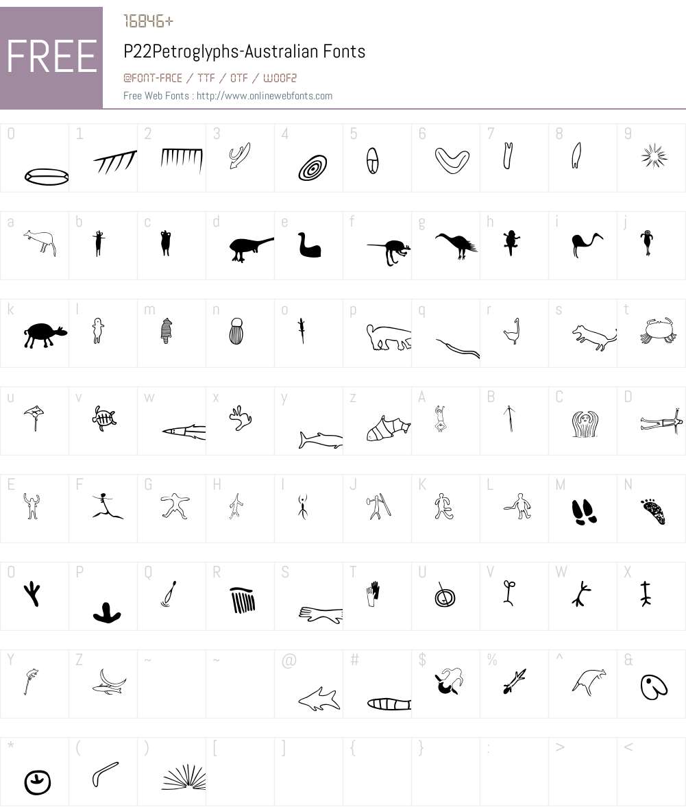 P22Petroglyphs Font Screenshots