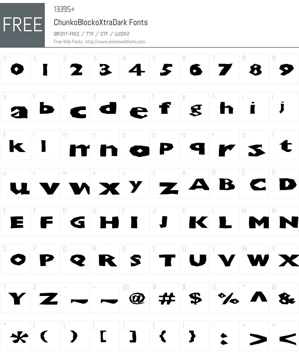 ChunkoBlockoXtraDark Font Screenshots