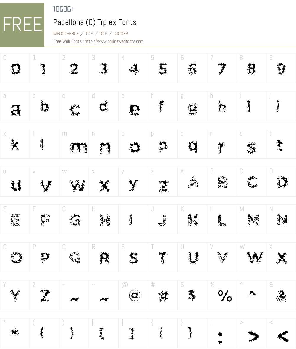 Pabellona (C) Trplex Font Screenshots