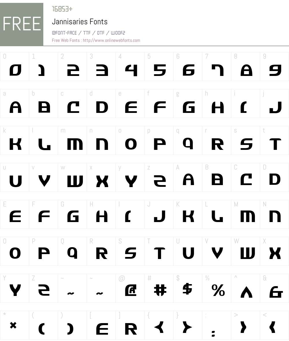 Jannisaries Font Screenshots