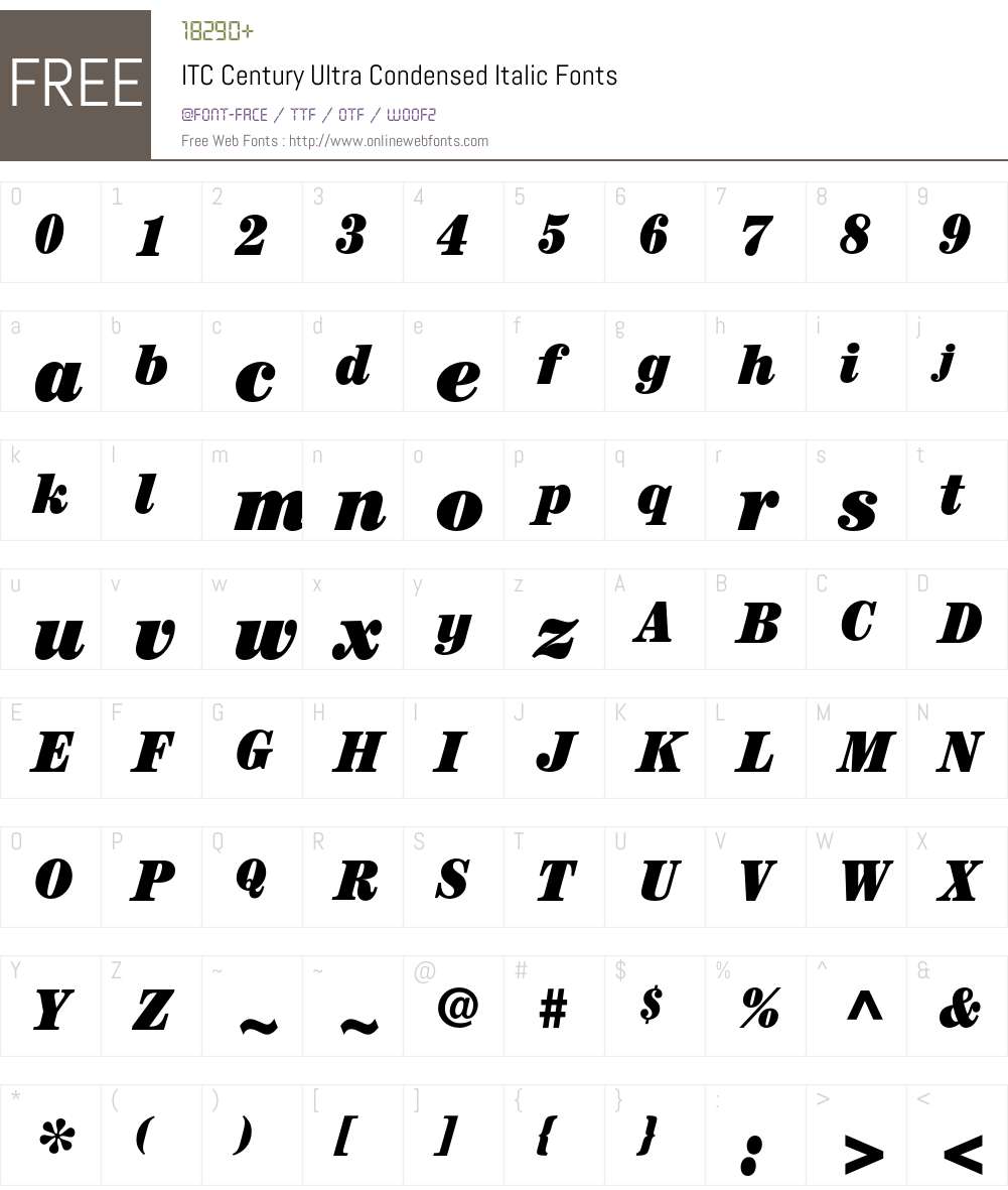 ITC Century Font Screenshots