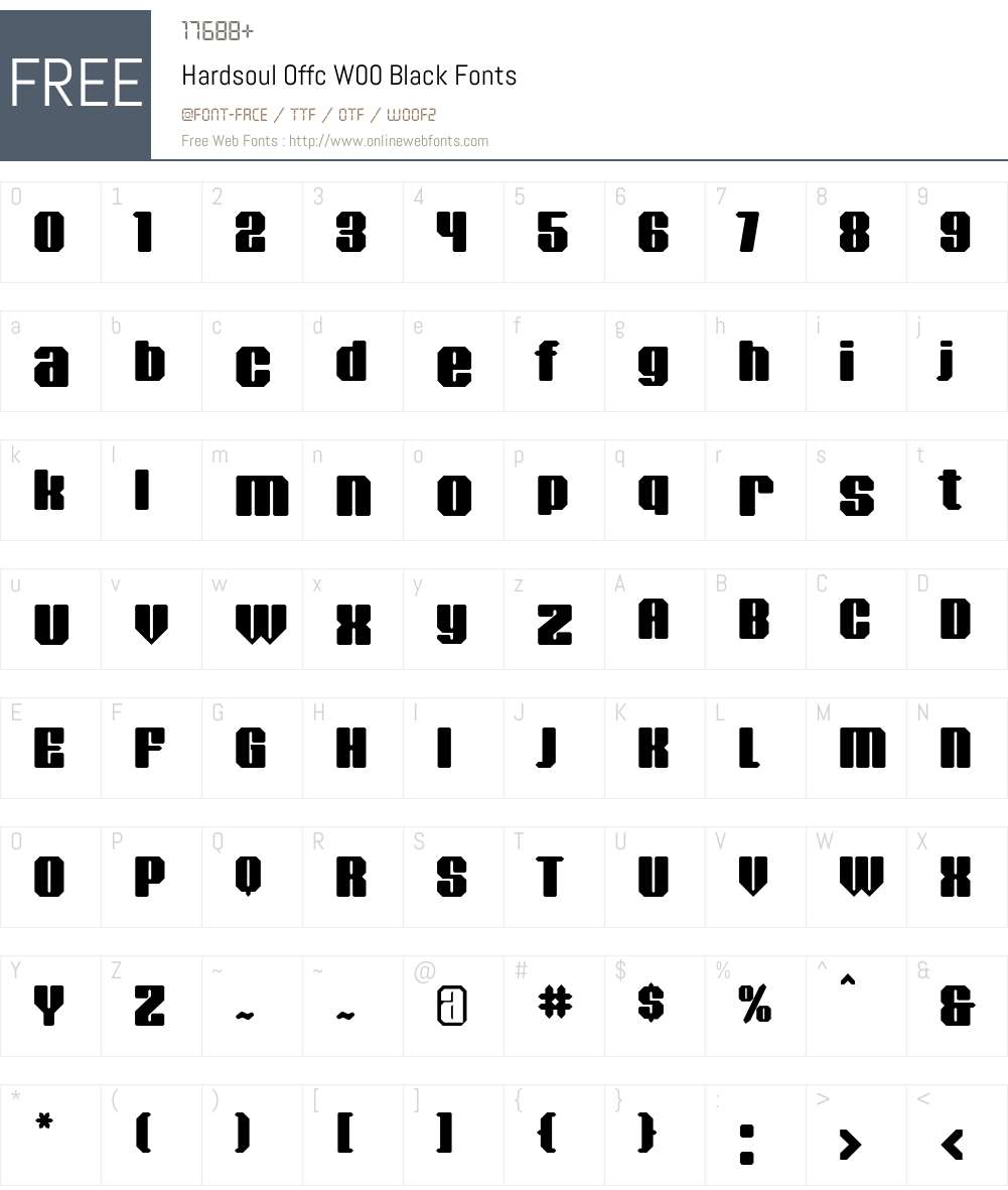 FF Hardsoul Font Screenshots