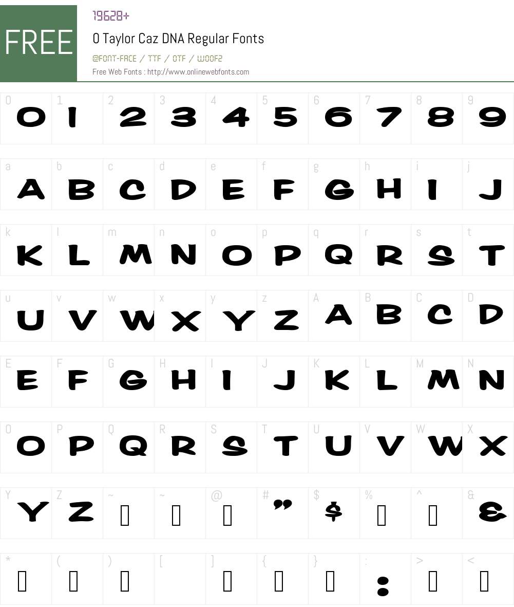 0 Taylor Caz DNA Font Screenshots