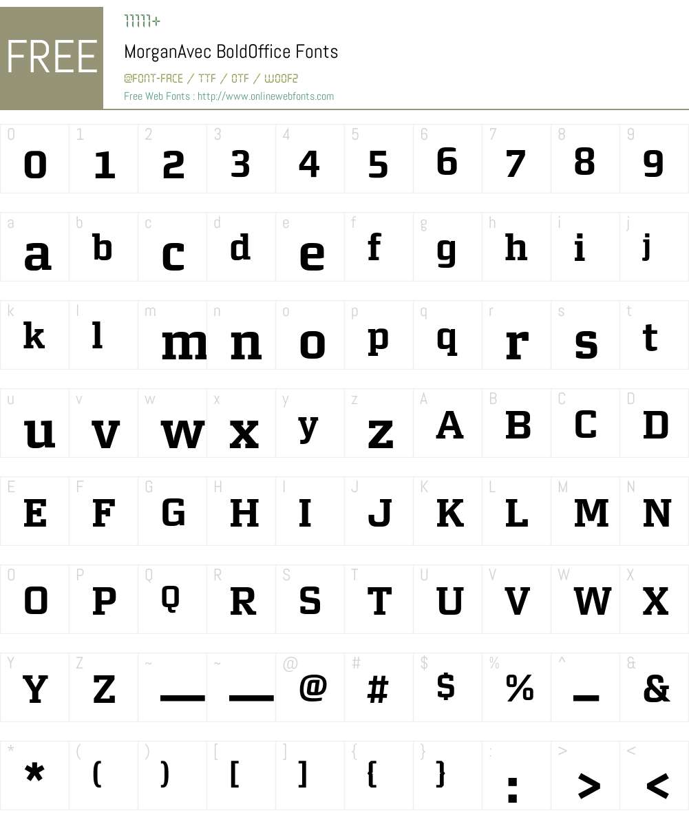 MorganAvec Font Screenshots