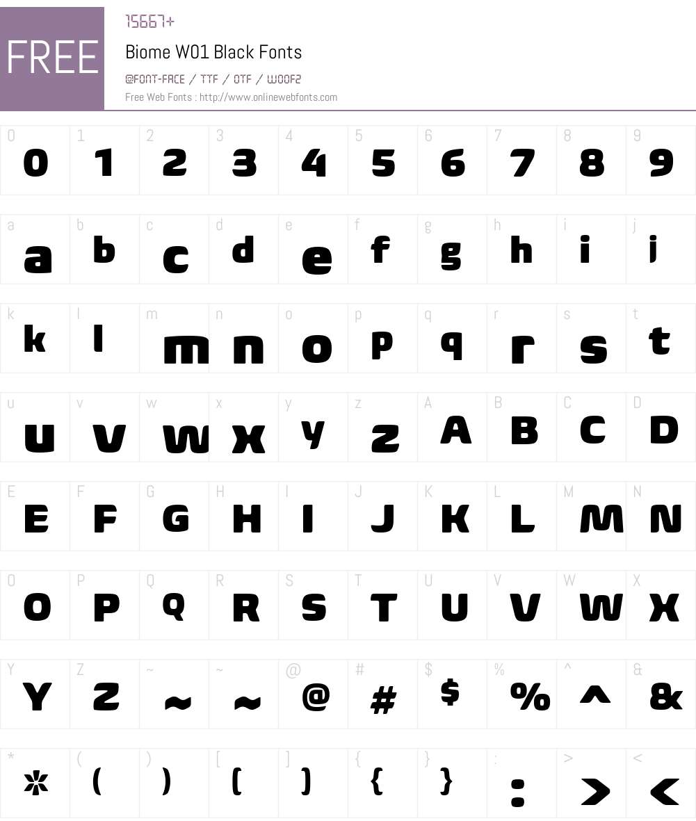BiomeW01-Black Font Screenshots