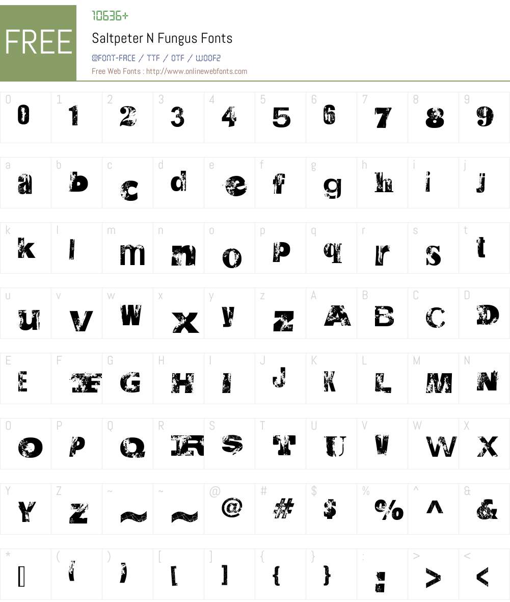 Saltpeter N Fungus Font Screenshots