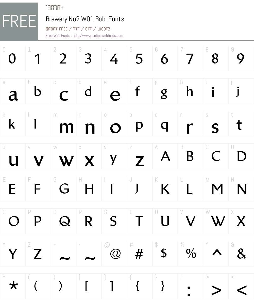 BreweryNo2W01-Bold Font Screenshots