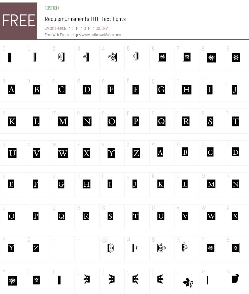 RequiemOrnaments Font Screenshots