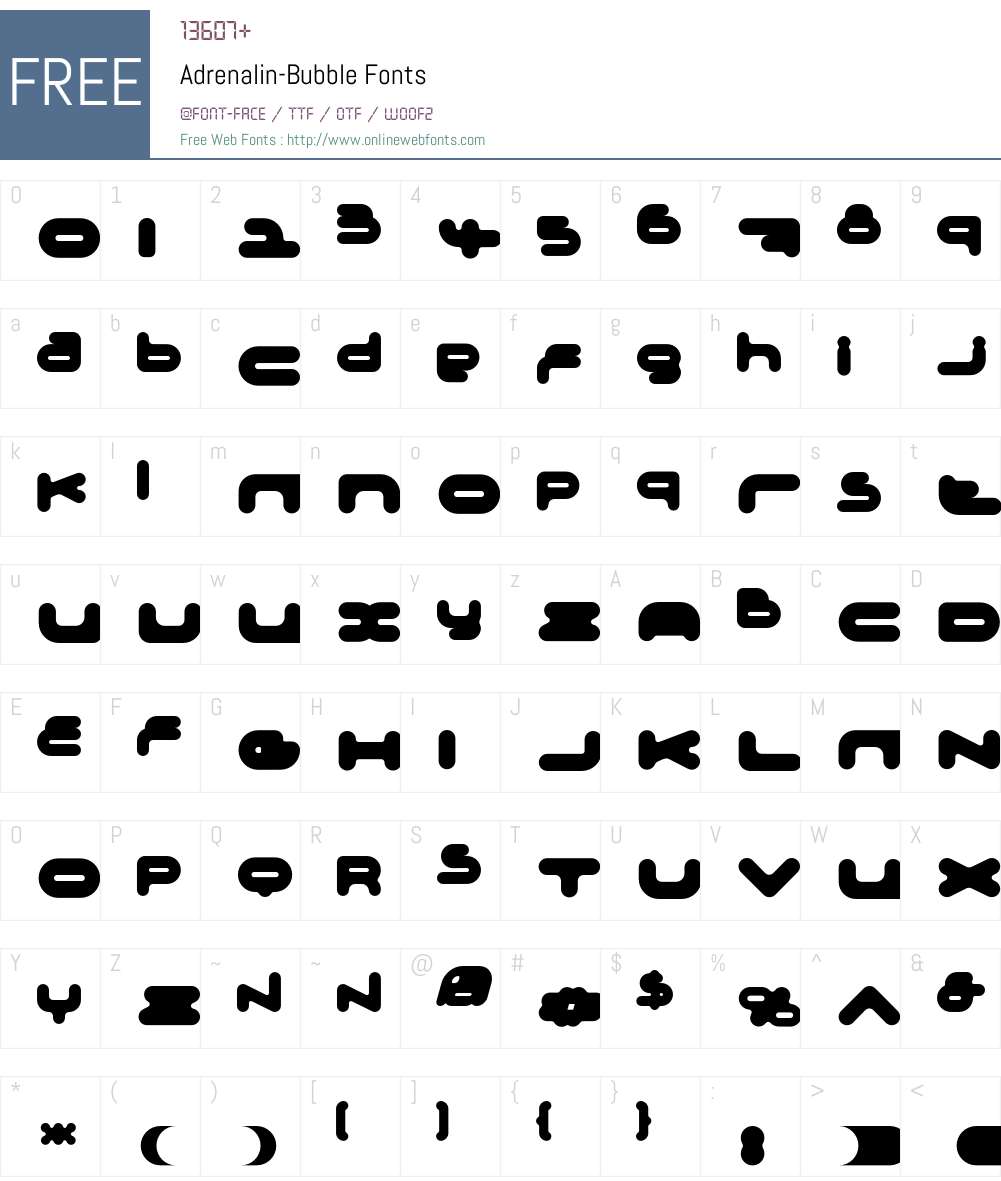 Adrenalin Font Screenshots