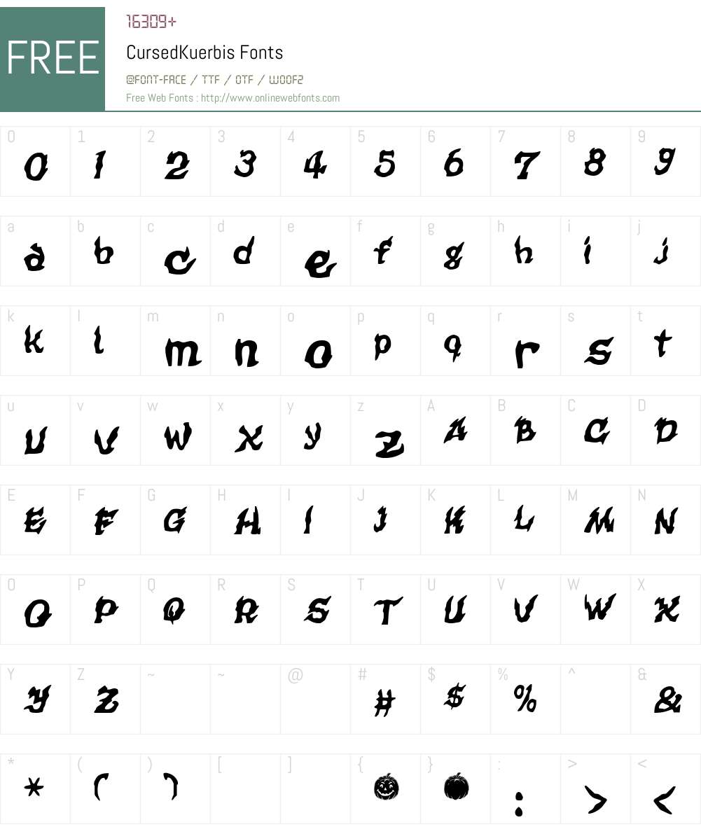 CursedKuerbis Font Screenshots