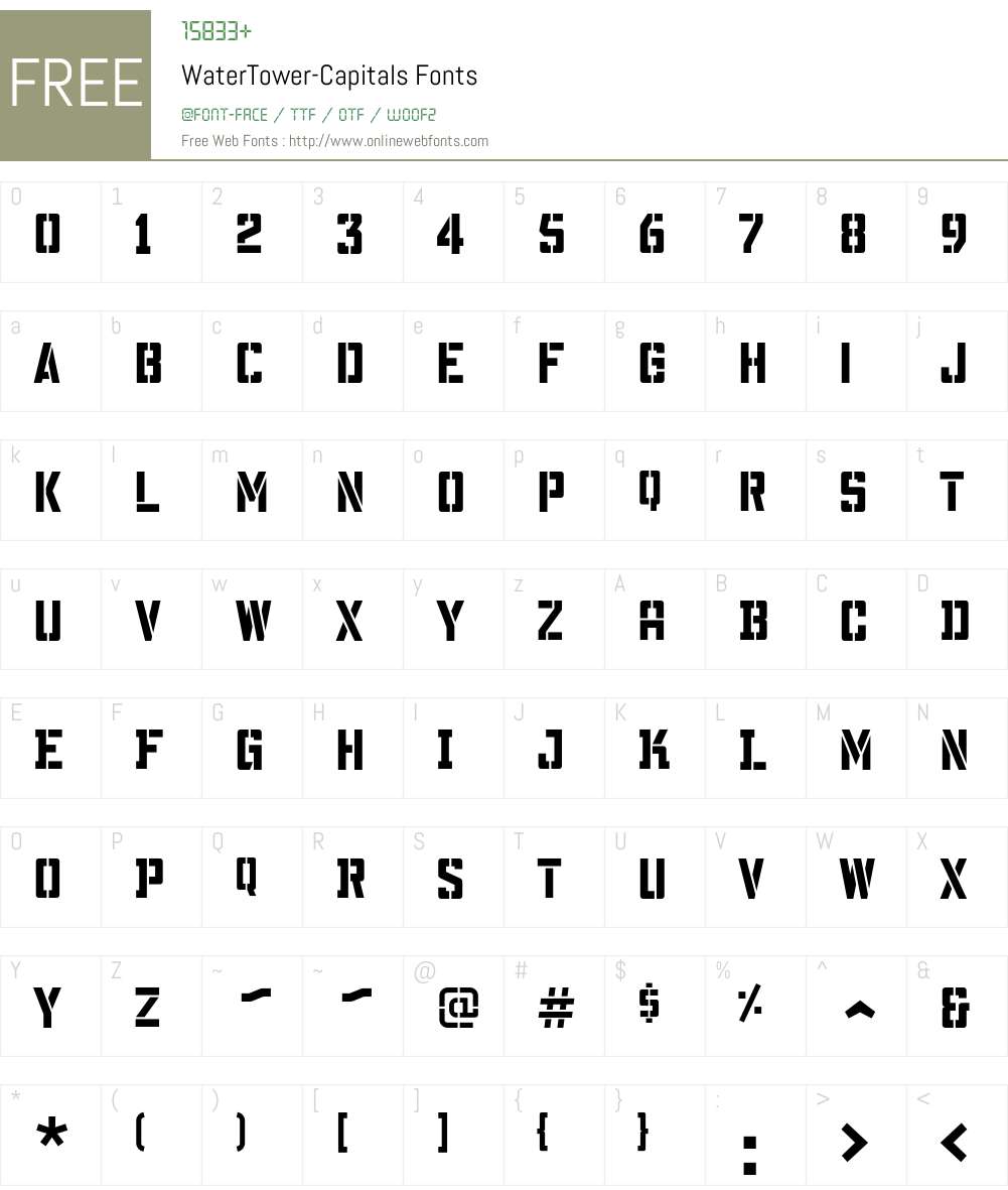 WaterTower Font Screenshots