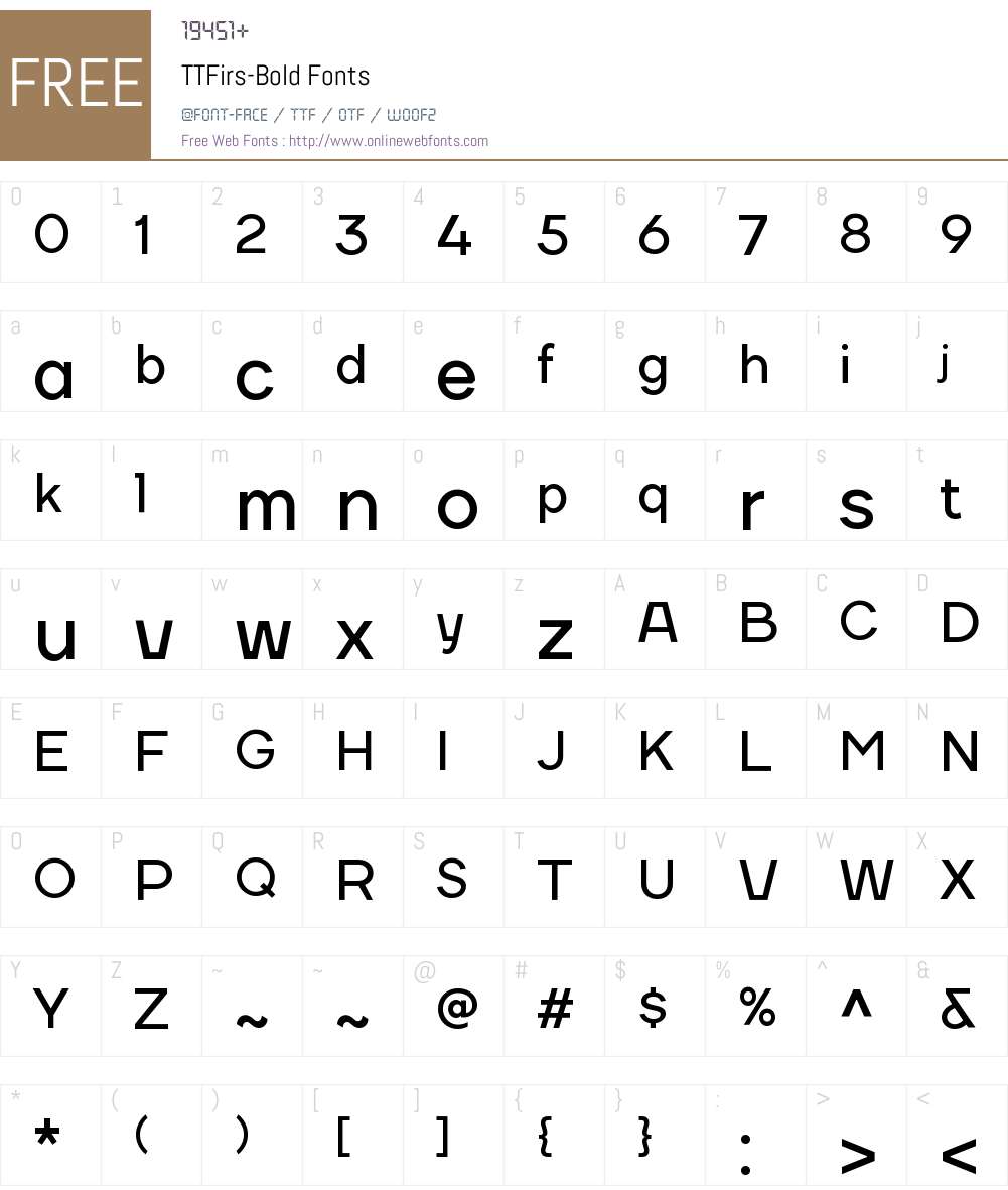 TT Firs Font Screenshots