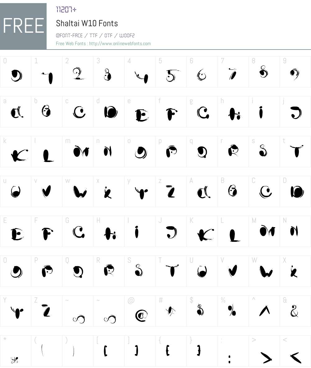 ShaltaiW10 Font Screenshots