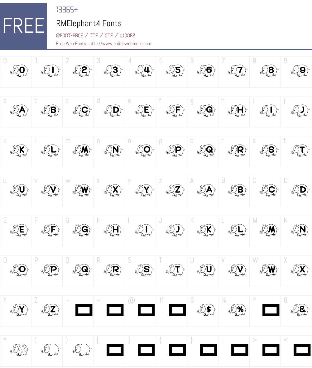 RMElephant4 Font Screenshots